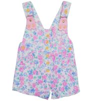 Jardinero estampado floreado con botones