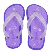 Ojotas Barbie con flores en plantilla - Base alta