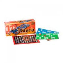 Loteria Familiar - Con Tablero Y Fichas En Madera - 48 Cartones 