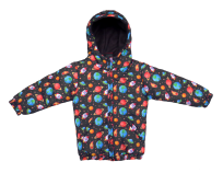 Campera De Abrigo Estampada planetas estrellas platillos Con Polar interior