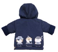 Campera de Gabardina Bordada con Aplique de Piratas en la Espalda