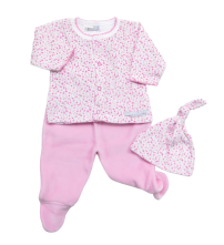 Conjunto Plush Saquito Medio Osito Con Pie y Gorro