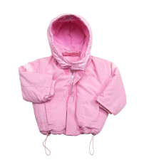 Campera De Abrigo De Microfibra Con Wata Y Capucha Desmontable 