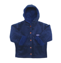 Campera Abrigo Corderoy Forrado En Polar Reversible Con Capucha 