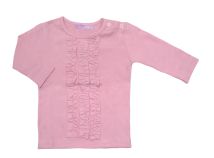 Pioppa Remera Manga Larga con Volados Verticales