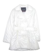 Campera de Microfibra Cruzado con Botones Cinturon Para Ajustar