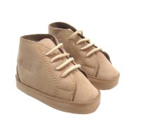 Botita nobuk con cordon. sin base