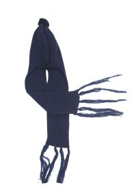 Gorro con bufanda Tejido Punto Ingles con Pompon y Flecos