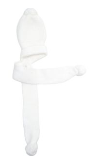 Gorro con bufanda Tejido Punto Ingles con pompones