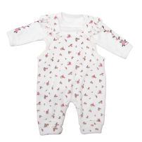 Jardinero Plush Estampado Con Body Bordado Bebe