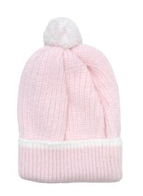 Gorro Tejido Con Borla y Raya