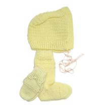 Conjunto de Gorro Tejido con Mitones