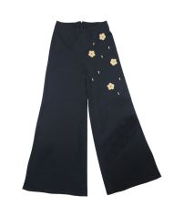 Pantalon de Vestir Nena.Seda fria con aplique en gamuzina