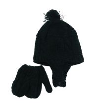 Conjunto de Gorro con Mitones Tejidos a Mano