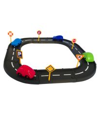 Pistas Para Jugar Y Armar - Incluye 2 autos y 6 señales de tránsito