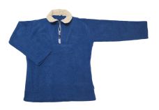 Buzo Polar con Cierre Liso Jaspeado