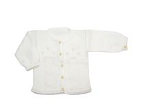 Saquito de Cashmilonbordado con hilo de seda y Botones Brillantes