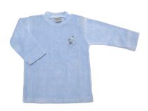 Remera plush con oso bordado 