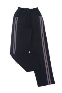 Pantalon Frizado con rayas tipo adidas y bolsillo. Recto