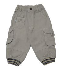 Pantalon Gabardina cargo con puño tejido