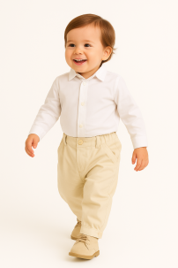 Pantalon de Gabardina con puño 