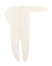 Enterito Liso Manga Larga Con Pie.Escote en V 