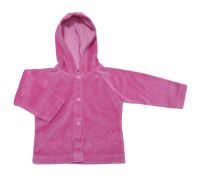 Campera de Plush Bordada con Capucha 