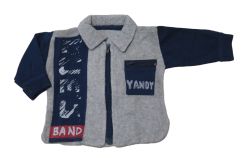 Campera de polar estampada