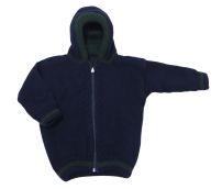 Campera Lana Reversible Tejido Con Capucha 