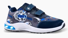 Zapatillas Pelota Futbol Goal - Velcro - Luz Al Pisar - Luces