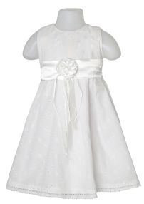 Vestido Broderie con cinta de razo flor