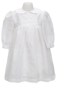 Vestido de Bautismo Manga Larga Bordado