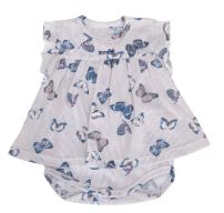 Body con Vestido Manga Corta estampado de mariposas 