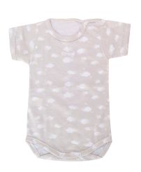 Body Manga Corta Estampado Nubes