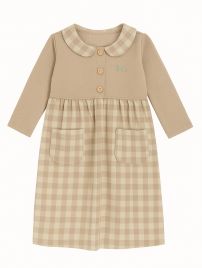 Vestido de Viyela combinado Manga Larga