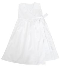 Vestido Fiesta liso con alforzas y lazo