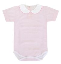 Body Manga Corta Cuadrille con Cuello Baby 