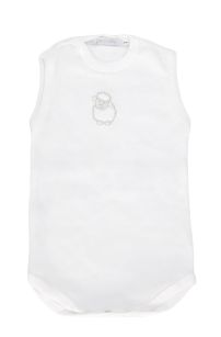 Body Manga Corta Aplique Bordado de Oveja