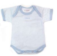 Body Manga Corta Cuello Americano Rayado