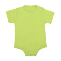 Body Manga Corta de Vestir Liso Con Patita Bordada