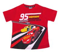Remera De Algodon Manga Corta Cars Con Estampado 