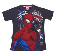 Remera De Algodon Manga Corta Spiderman Con Estampado 