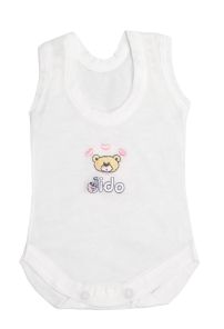 Body sin Mangas Bordado Oso y Corazones