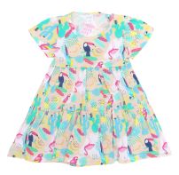 Vestido de algodon estampado animales