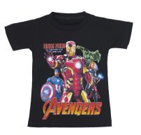 Remera Personaje De Algodon Manga Corta  Avengers
