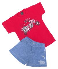 Pijama De Algodon Con Estampado Varon ( Remera-Short)