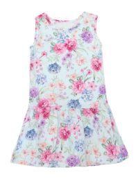 Vestido De Algodon Con Estampado De Flores 