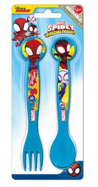 Set Cubiertos Tenedor y Cuchara Spidey y sus sorprendentes amigos 