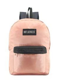 Mochila Espalda Escolar Influencer Con Bolsillo Frontal 