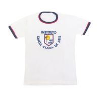 Remera De Pique Colegial Manga Corta Instituto Santa Clara De Asis